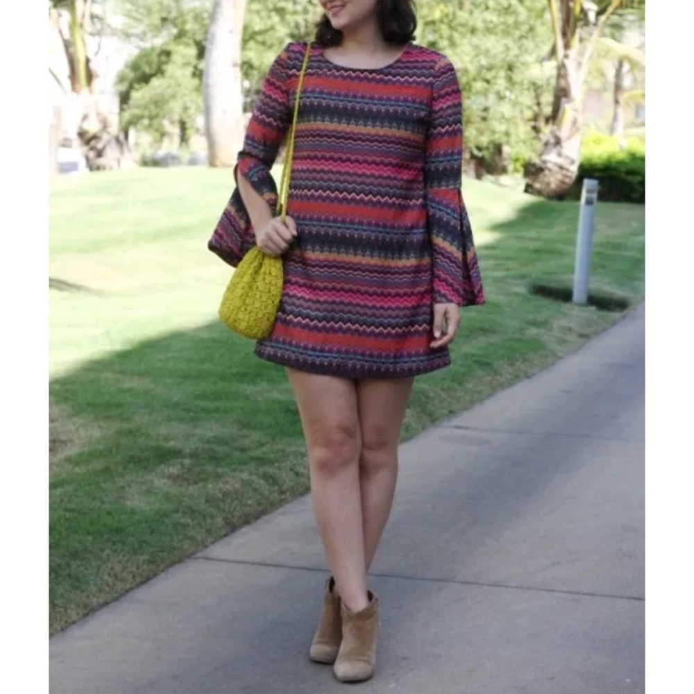 Billabong Beach Cover-up Tunic Zig Zag Pattern